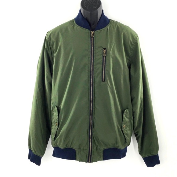 Vans Bomber Flight Mens Jacket Insulated with Poly Shell Olive Green Sz M - Picture 1 of 12